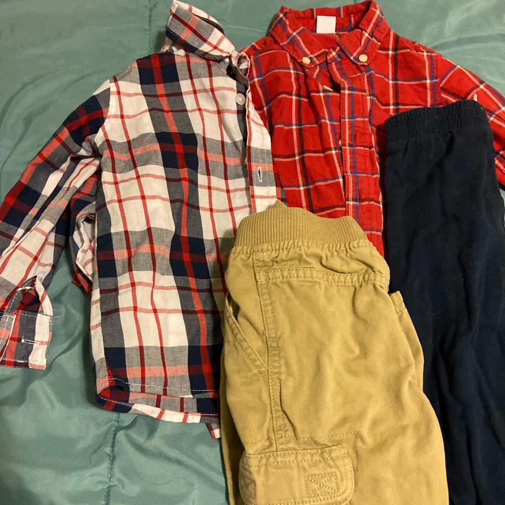 Button down shirt and pant set 24 months 2T